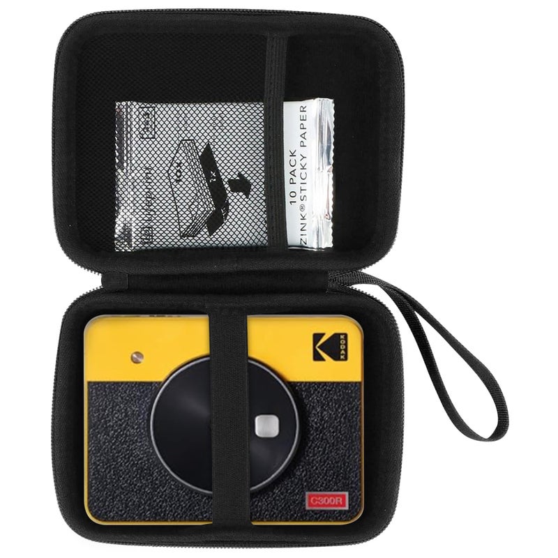 Aenllosi Hard Carrying Case for Kodak Mini Shot 3 Retro/Square Printer, Film Cartridge Holder (Case Only, Black & Yellow) - Image 2
